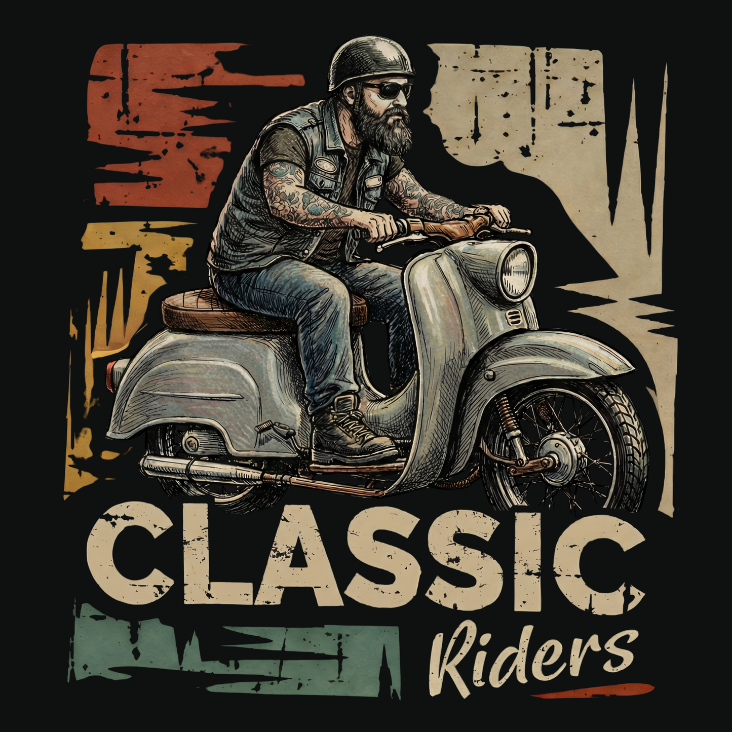 T-Shirt. Classic Riders.