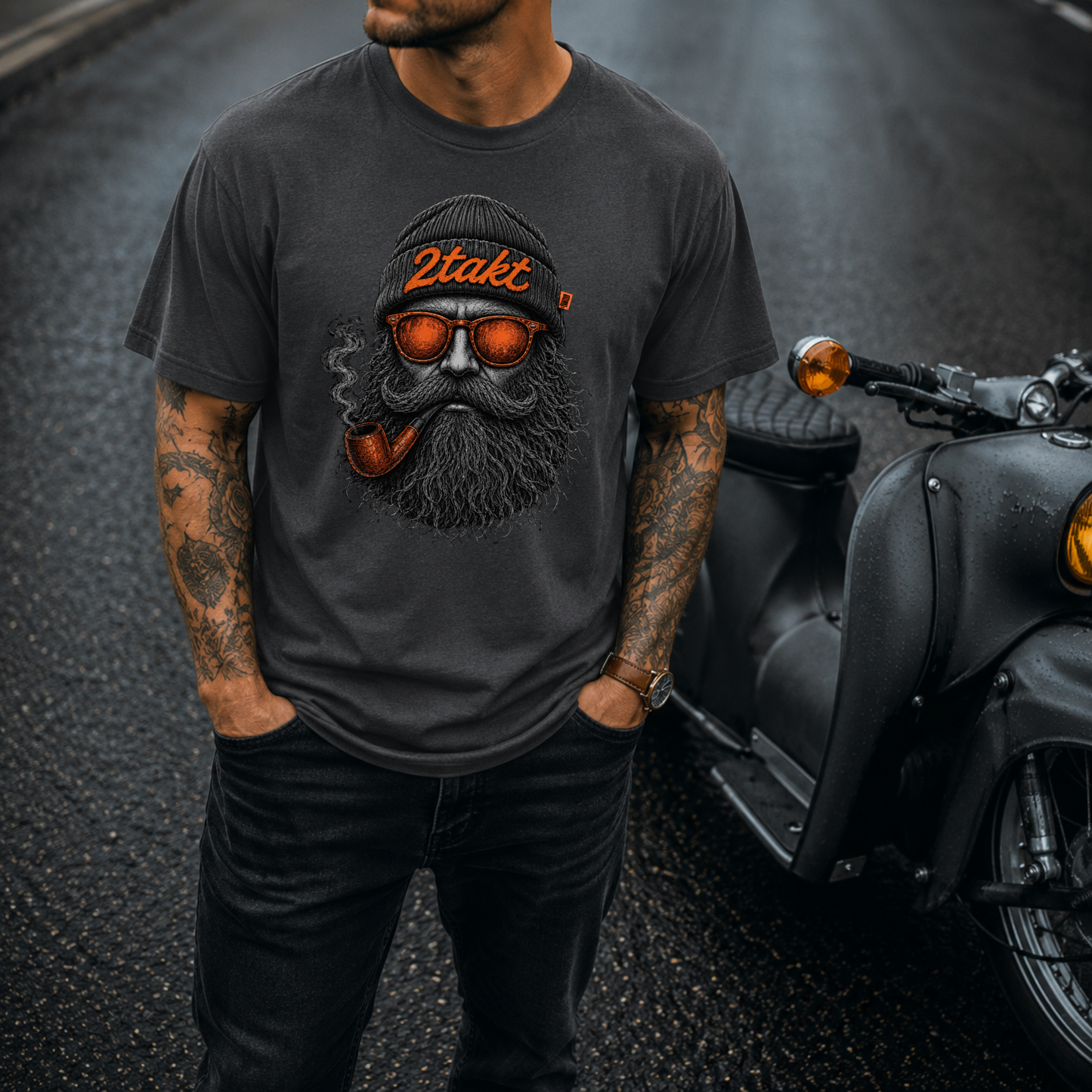 T-Shirt. Zweitakt Nomaden – Der Seemann.