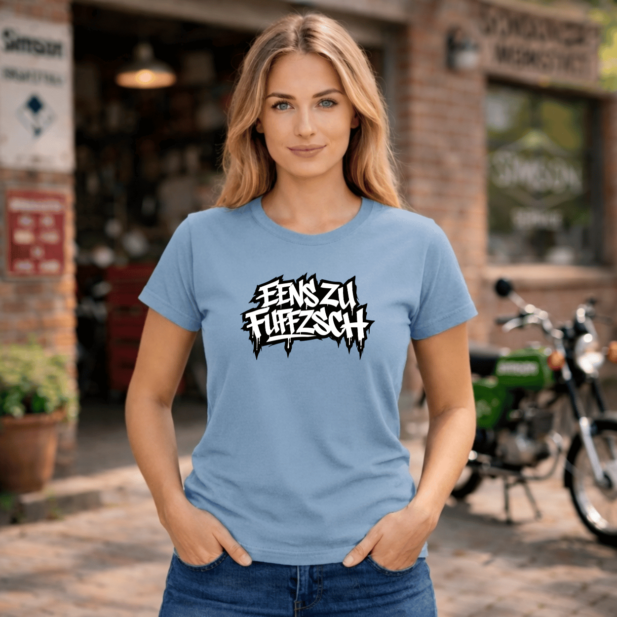Mädels T-Shirt. Eenszufuffzsch.