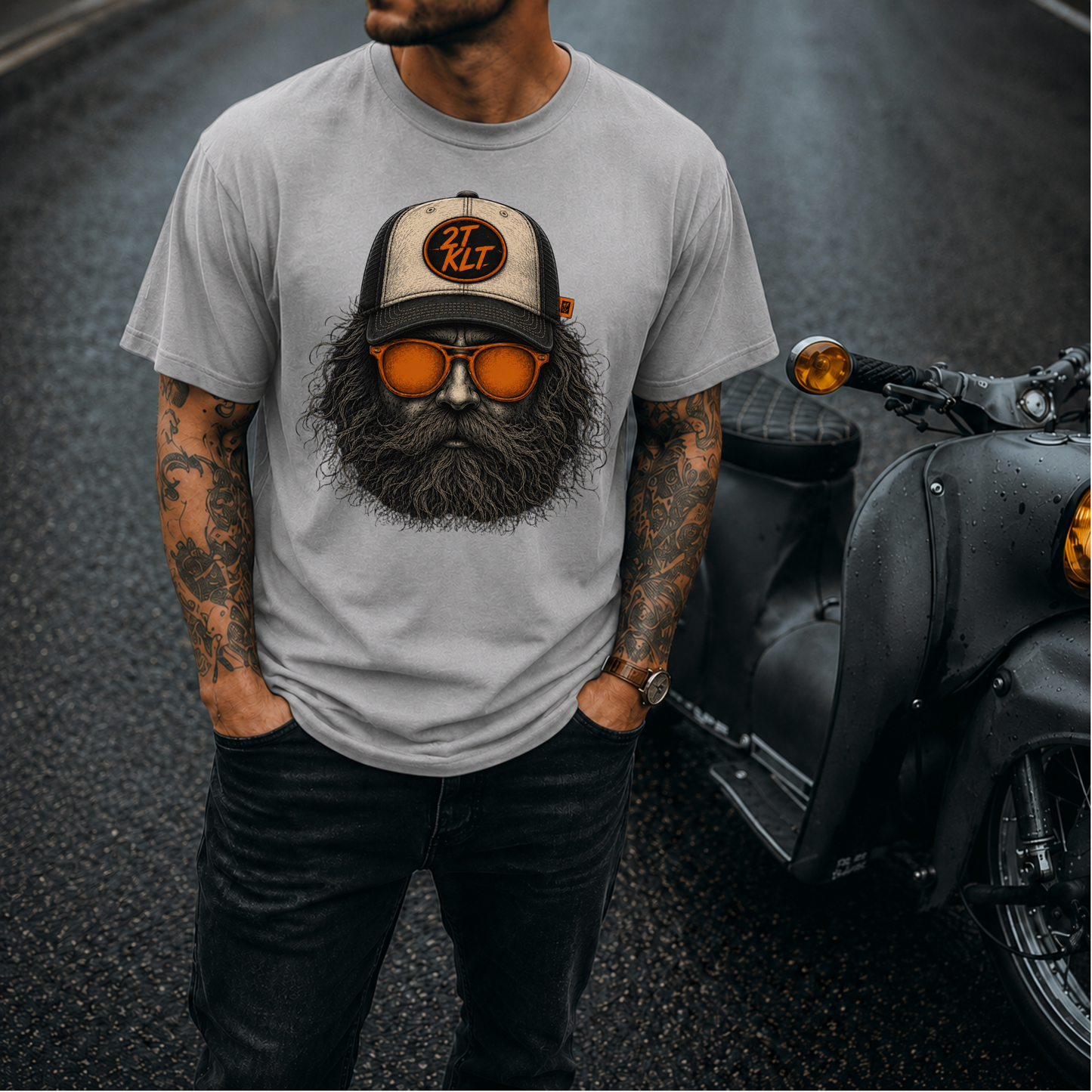 T-Shirt. Zweitakt Nomaden – Der Trucker.
