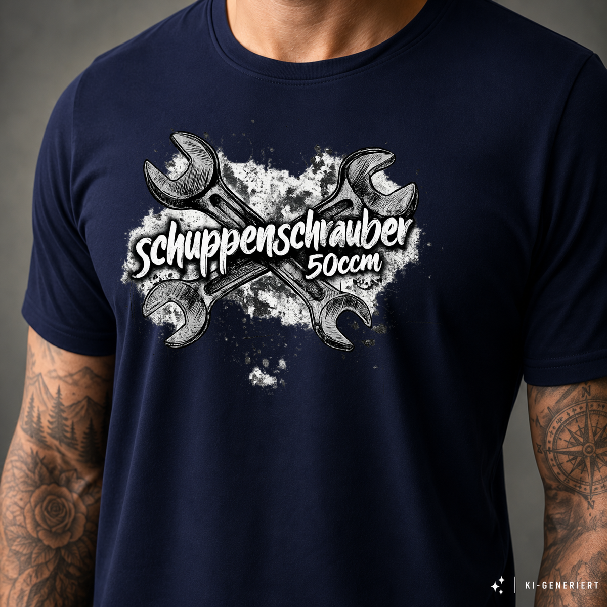 T-Shirt. Schuppenschrauber 50ccm.