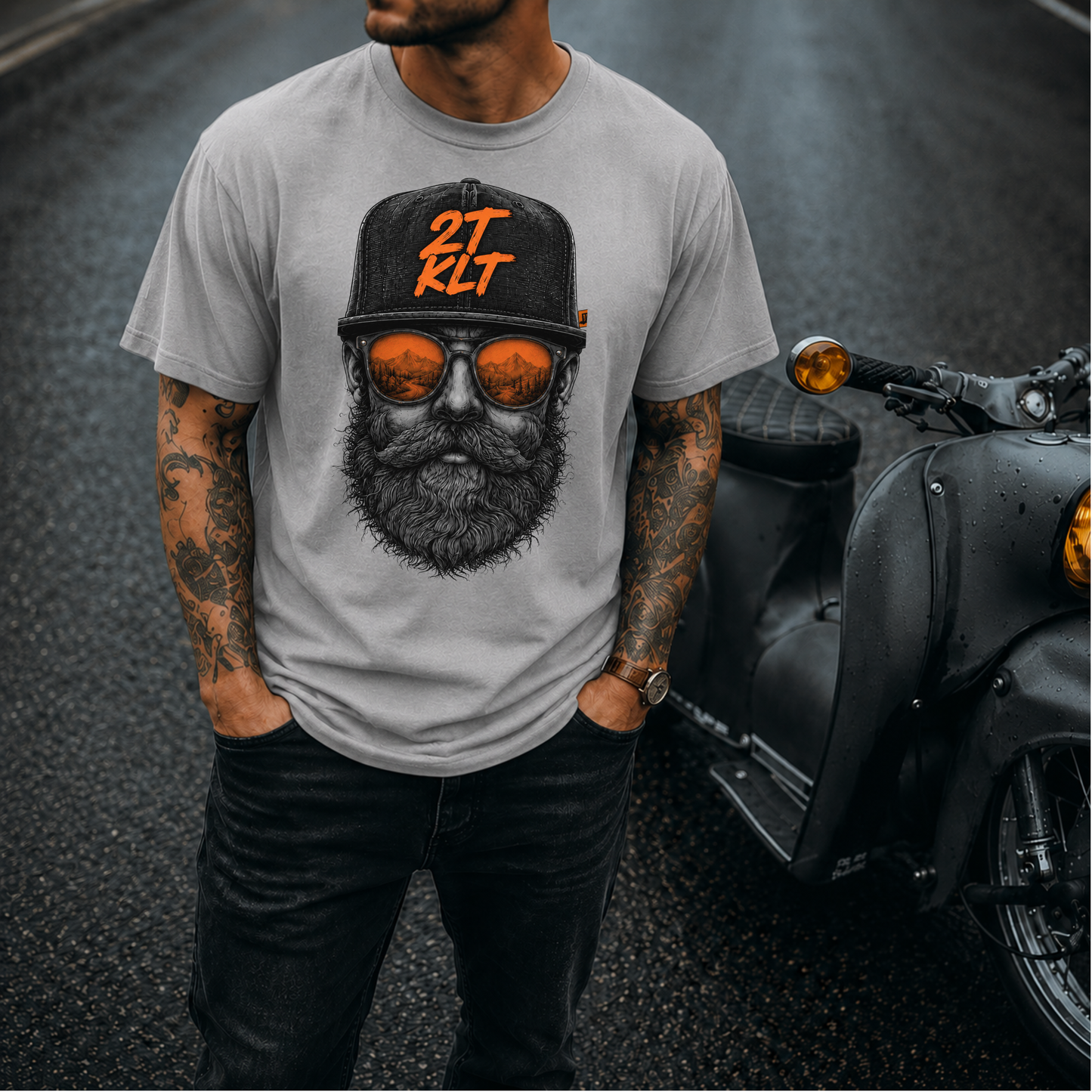 T-Shirt. Zweitakt Nomaden – Der Hipster.