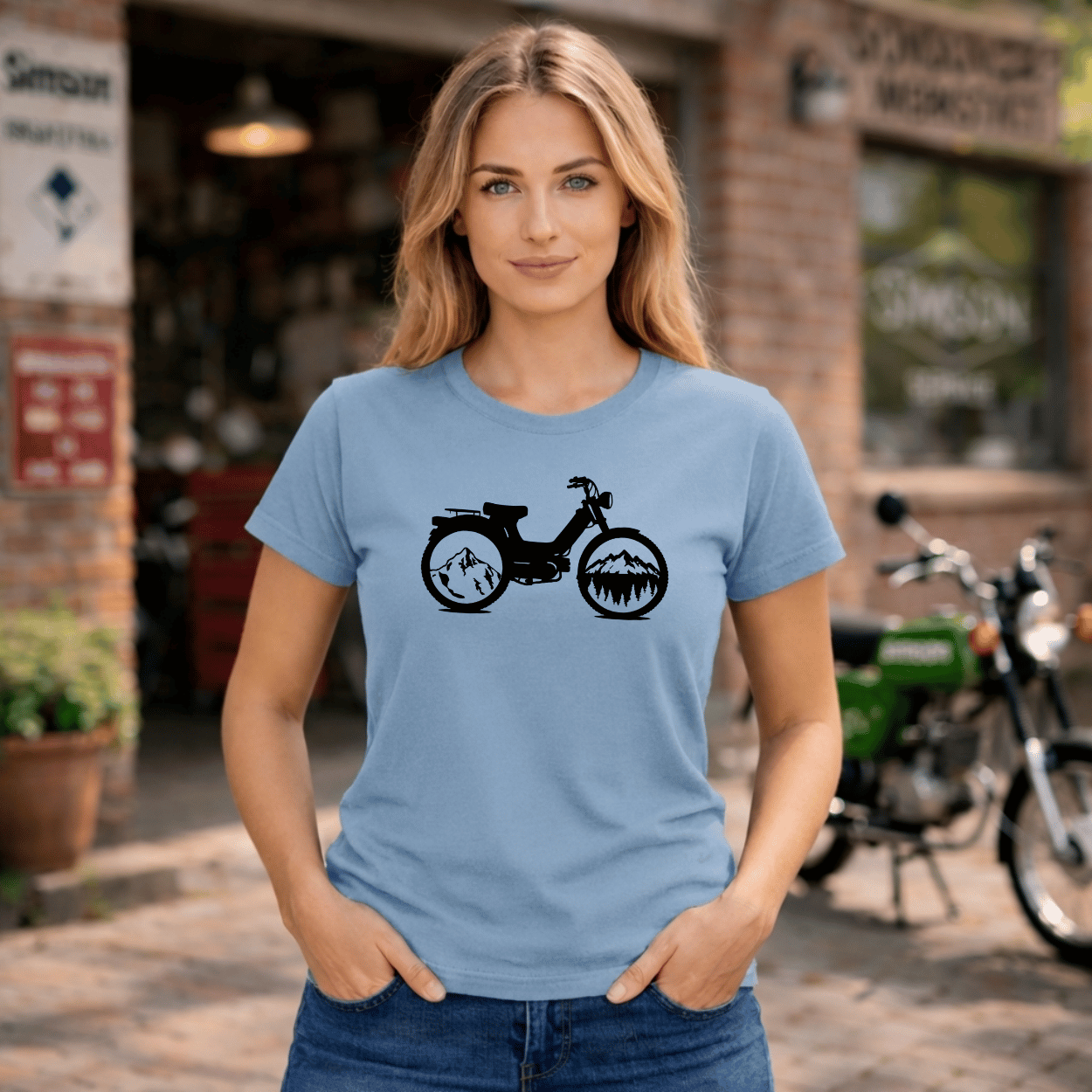 Mädels T-Shirt. Freiheit auf zwei Rädern.