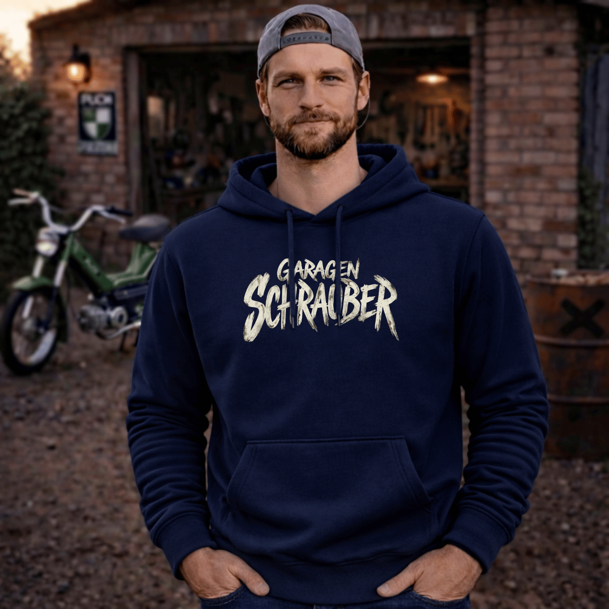 Hoodie Softstyle®. Garagen Schrauber.