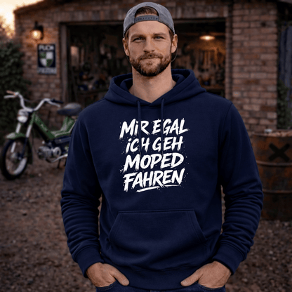 Hoodie Softstyle®. Mir egal, ich geh Moped fahren.