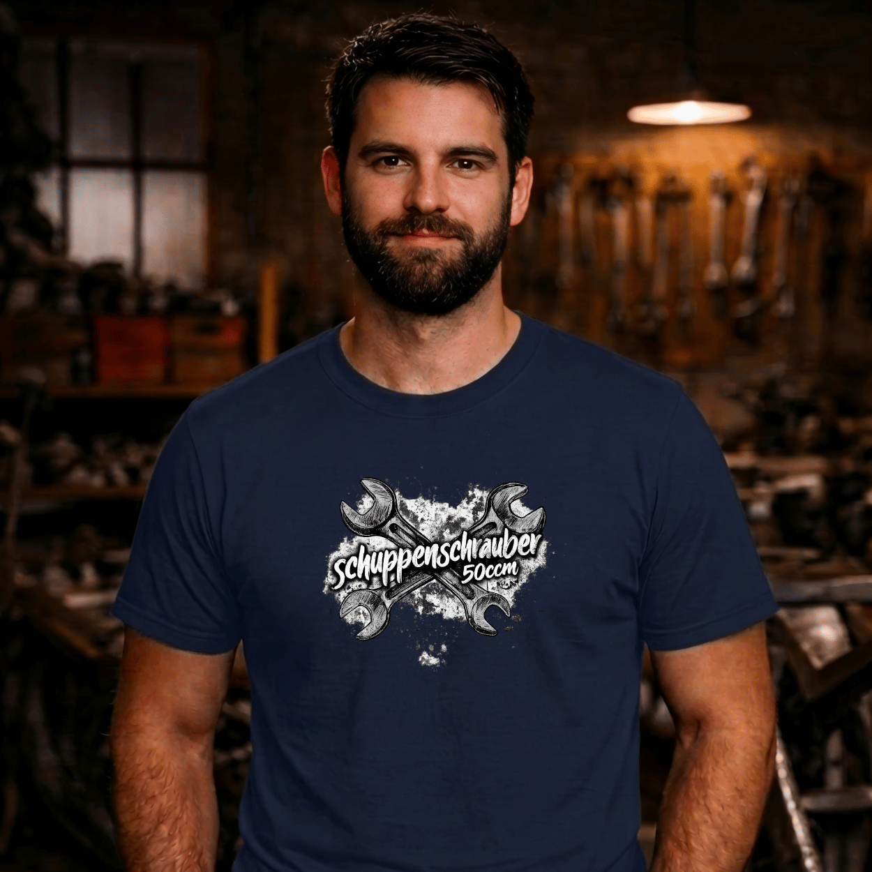 T-Shirt. Schuppenschrauber 50ccm.