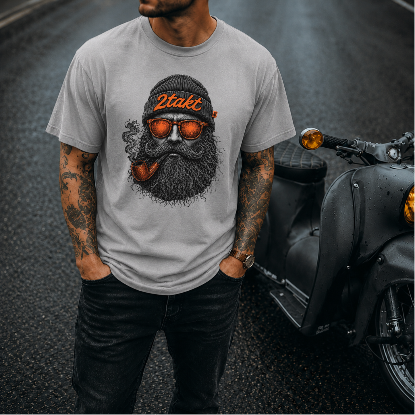T-Shirt. Zweitakt Nomaden – Der Seemann.