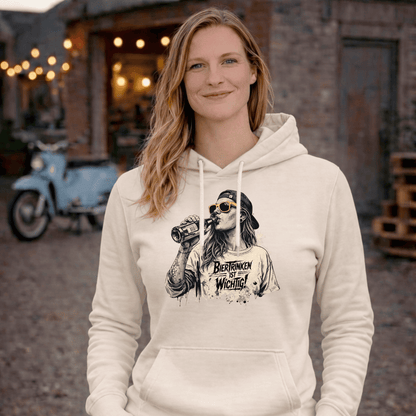 Mädels Hoodie Softstyle®. Biertrinken ist wichtig!