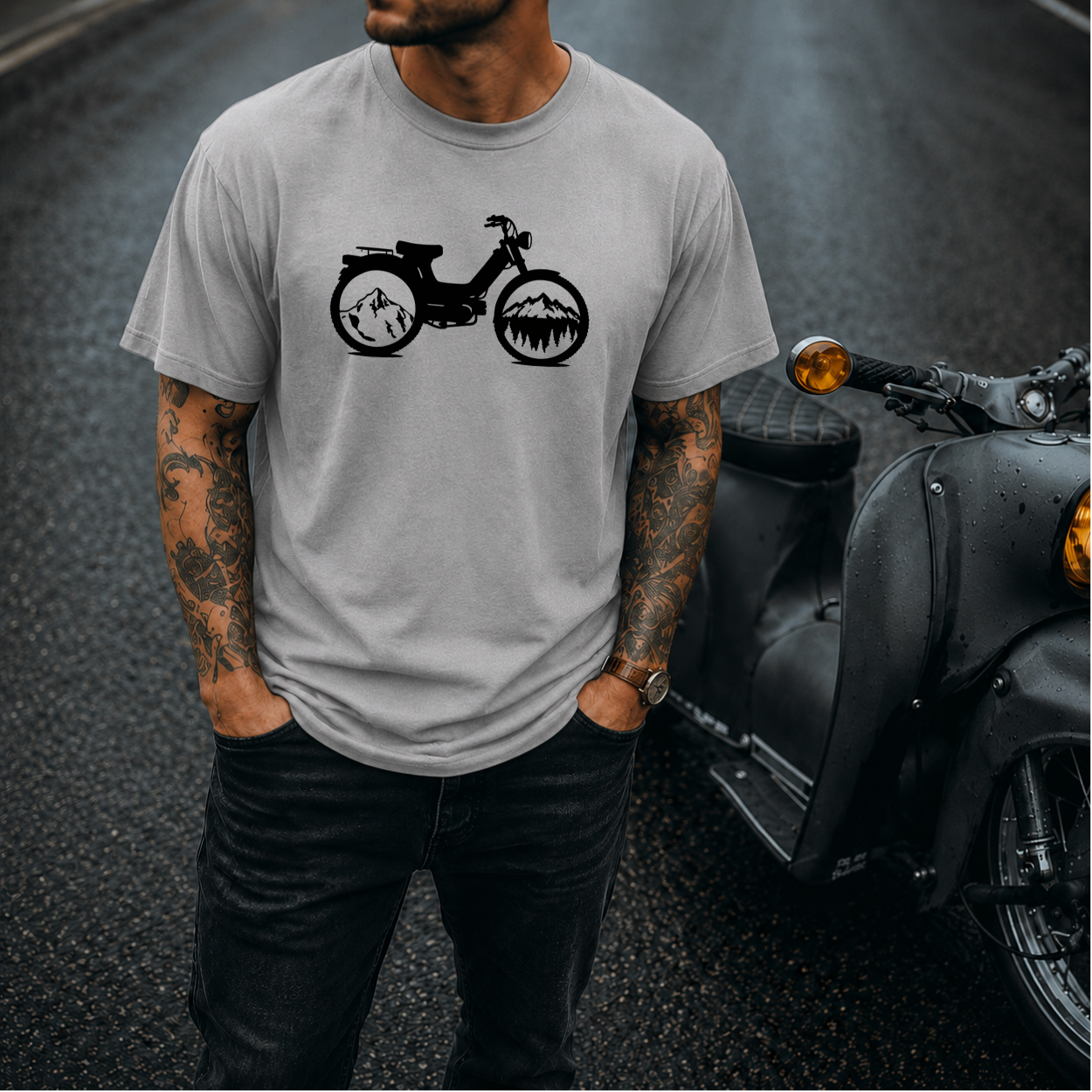 T-Shirt. Freiheit auf zwei Rädern.
