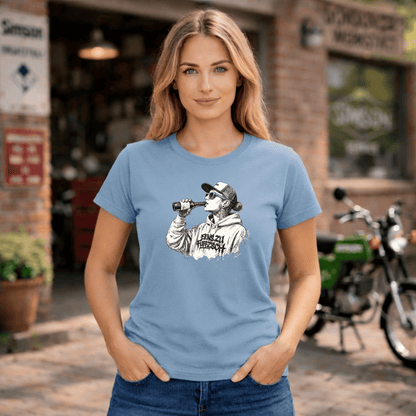 Mädels T-Shirt. Benzin im Blut.