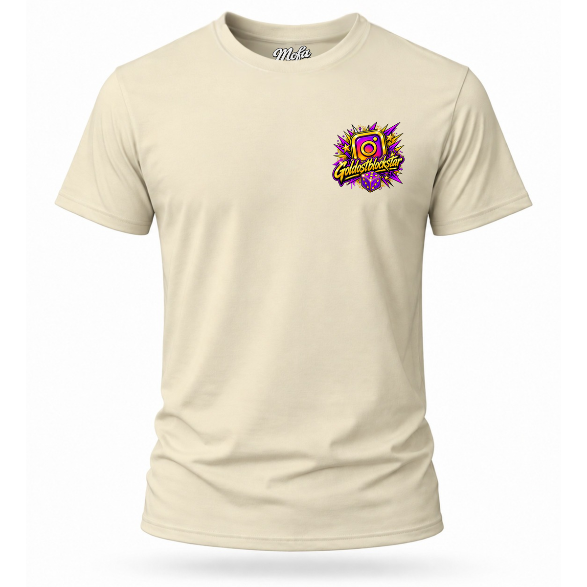 T-Shirt. Goldostblockstar / Beidseitig