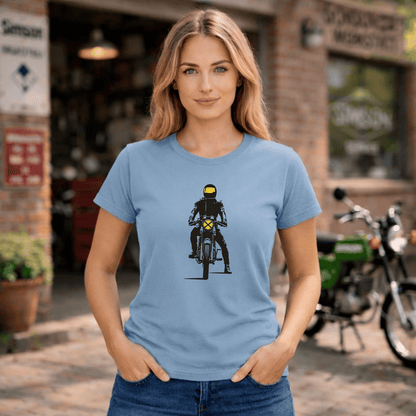 Mädels T-Shirt. Fokus auf die Straße.