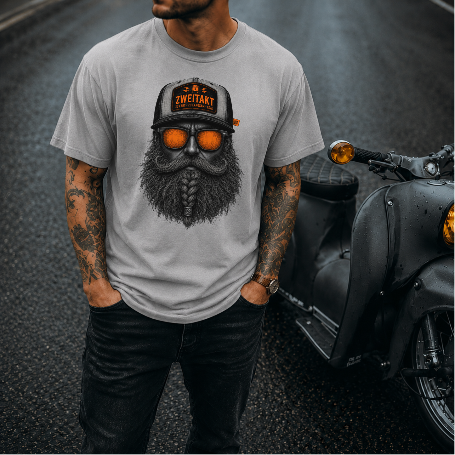 T-Shirt. Zweitakt Nomaden – Der Wikinger.