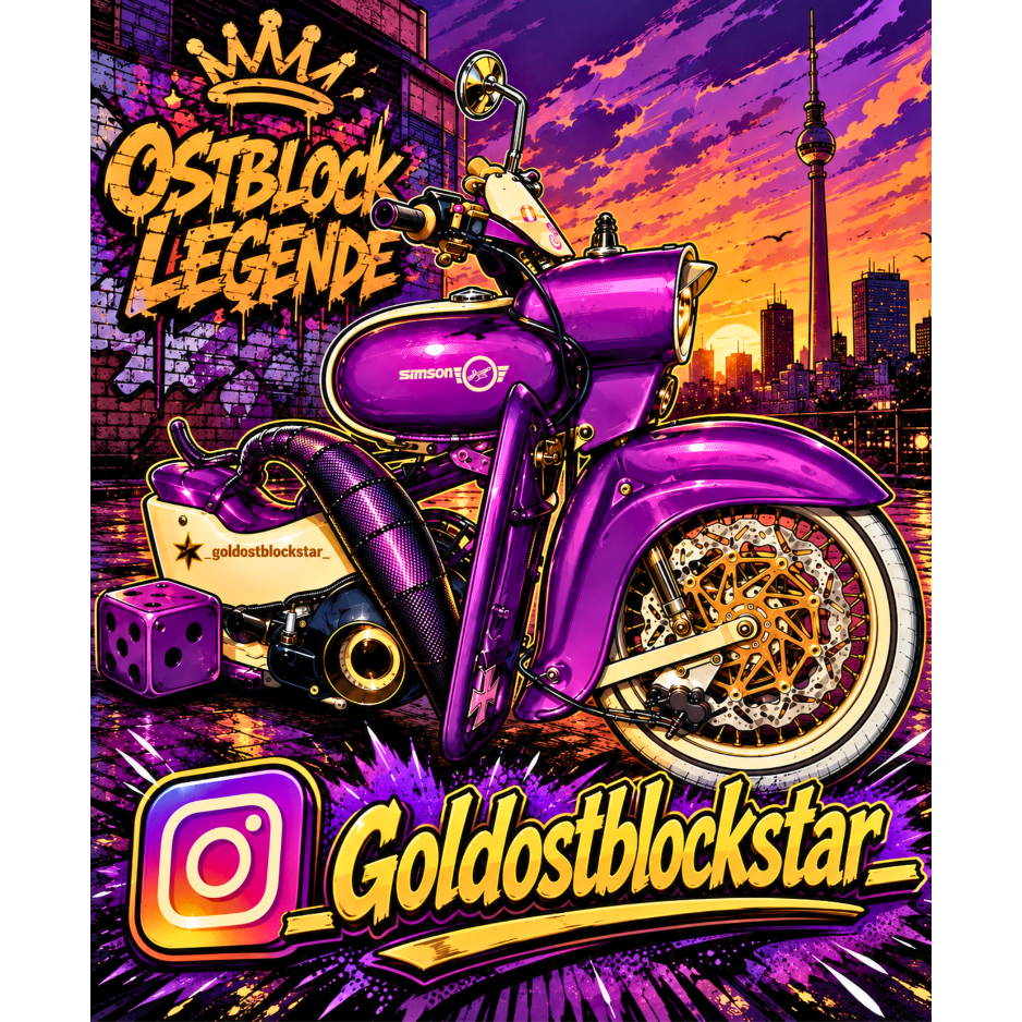 Hoodie Softstyle®. Goldostblockstar / Beidseitig.