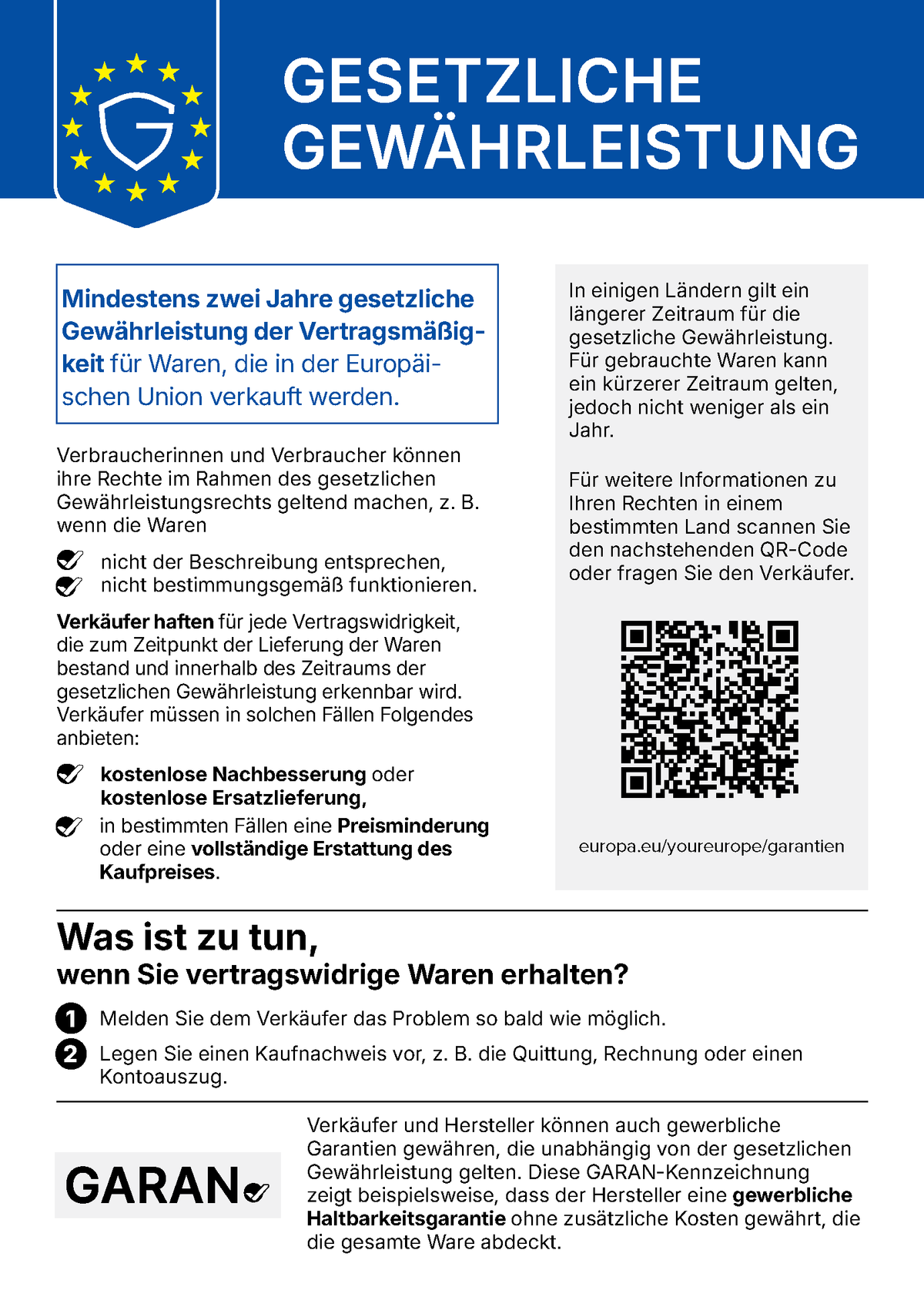EU-Gewährleistungsrechte