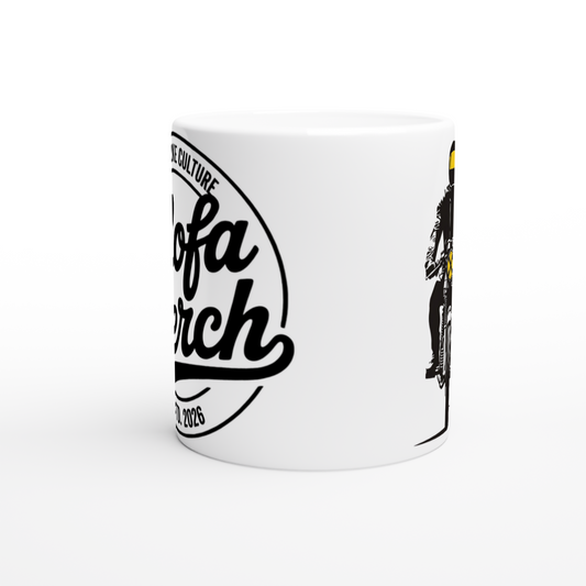 Tasse Weiß. Ride the Night.