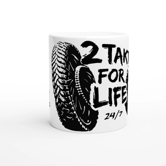 Tasse Weiß. 2 Takt for Life.