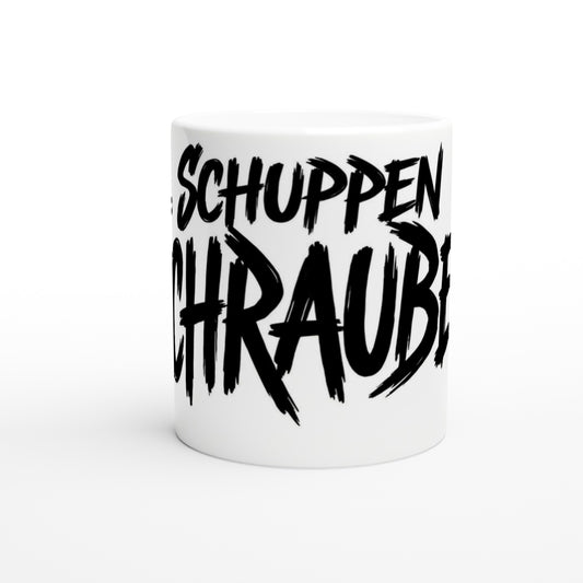 Tasse Weiß. Schuppenschrauber.