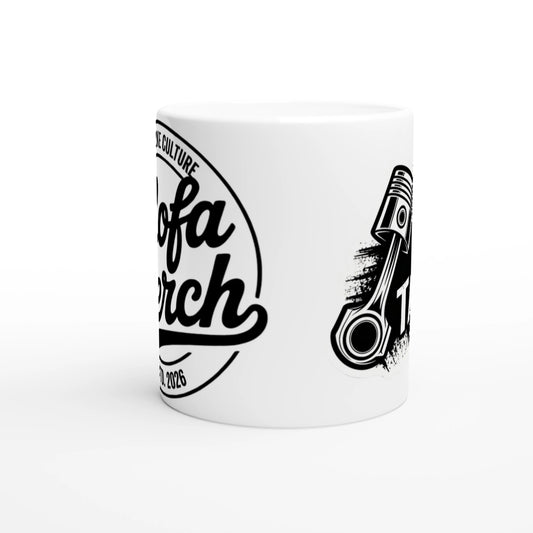 Tasse Weiß. Born for 2 Takt.